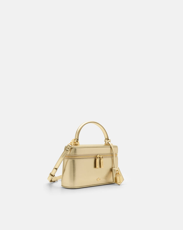Ari Leather Shoulder Bag - Gold