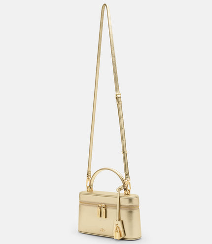 Ari Leather Shoulder Bag - Gold