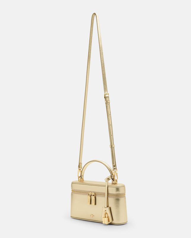 Ari Leather Shoulder Bag - Gold