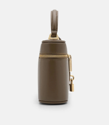 Ari Leather Shoulder Bag - Dark Taupe