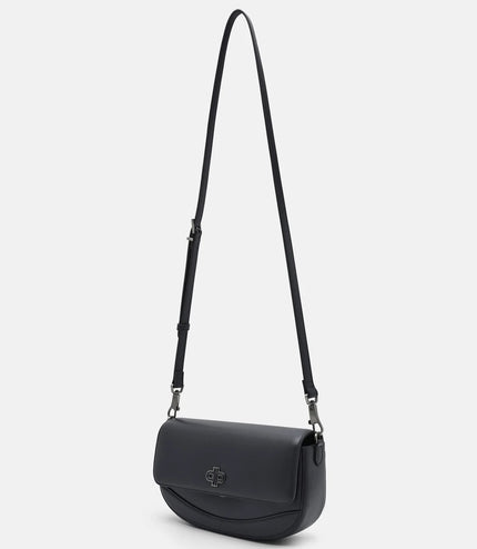 Willow Leather Shoulder Bag - Dark Grey