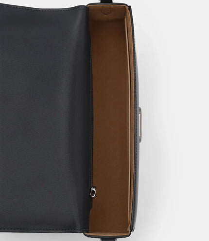 Willow Leather Shoulder Bag - Dark Grey