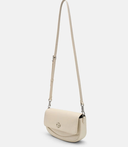 Willow Leather Shoulder Bag - Beige Tumble
