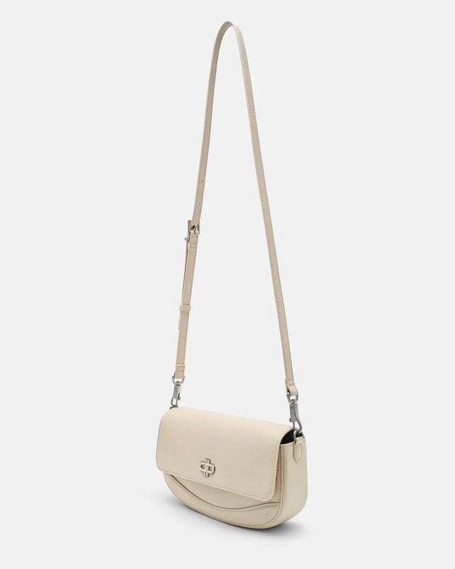 Willow Leather Shoulder Bag - Beige Tumble
