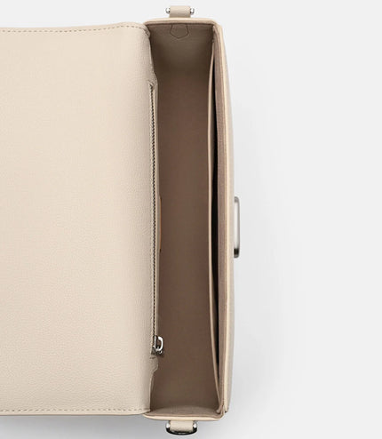 Willow Leather Shoulder Bag - Beige Tumble
