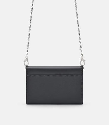 Leather Bi-Fold Wallet - Grey