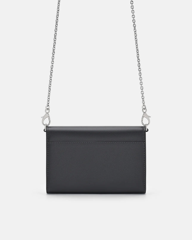 Leather Bi-Fold Wallet - Grey