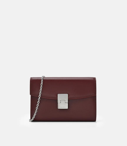 Leather Bi-Fold Wallet - Burgundy