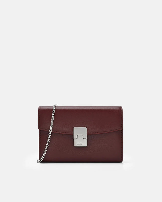 Leather Bi-Fold Wallet - Burgundy