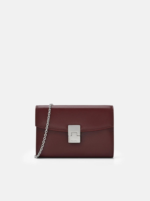 Leather Bi-Fold Wallet - Burgundy