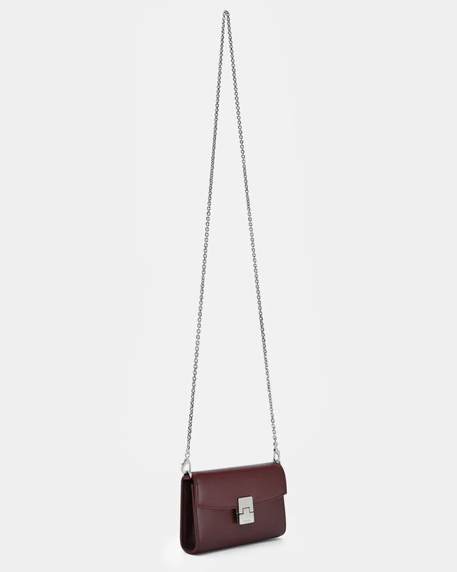 Leather Bi-Fold Wallet - Burgundy
