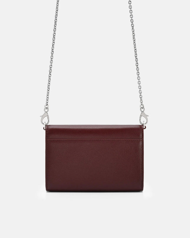 Leather Bi-Fold Wallet - Burgundy