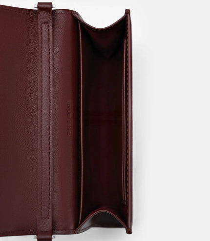 Leather Bi-Fold Wallet - Burgundy
