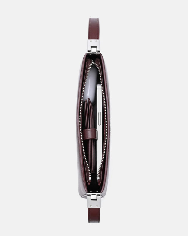 Jatte Leather Shoulder Bag - Burgundy