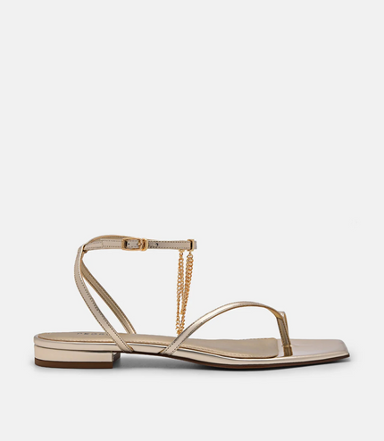 Lia Ankle Strap Sandals - Gold
