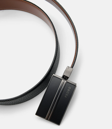 Leather Reversible Tang Belt
