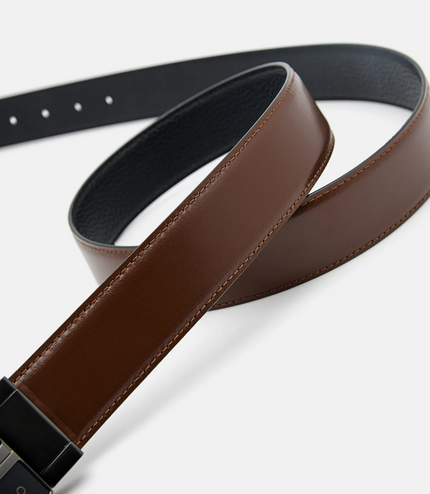 Leather Reversible Tang Belt