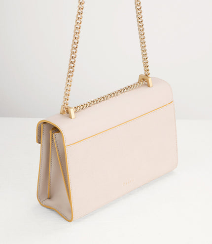 Lizard-Effect Boxy Leather Bag