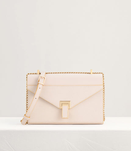 Lizard-Effect Boxy Leather Bag
