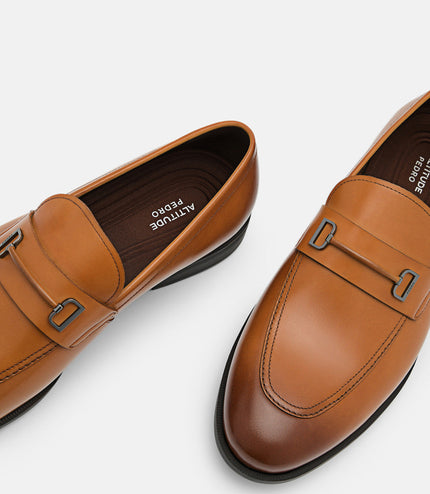 Altitude Lightweight Casey Leather Loafers - Camel