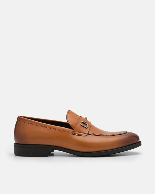 Altitude Lightweight Casey Leather Loafers - Camel