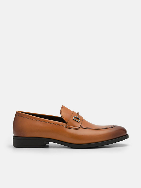 Altitude Lightweight Casey Leather Loafers - Camel