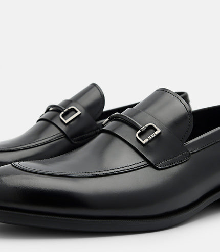 Altitude Lightweight Casey Leather Loafers - Black