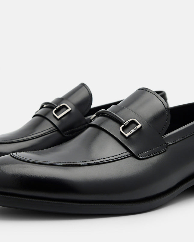 Altitude Lightweight Casey Leather Loafers - Black