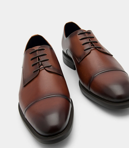 Altitude Leather Derby Shoes - Brown