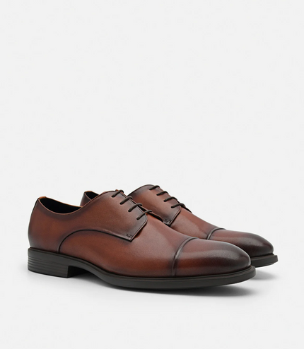 Altitude Leather Derby Shoes - Brown