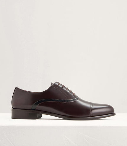 Leather Cap Toe Oxford Shoes