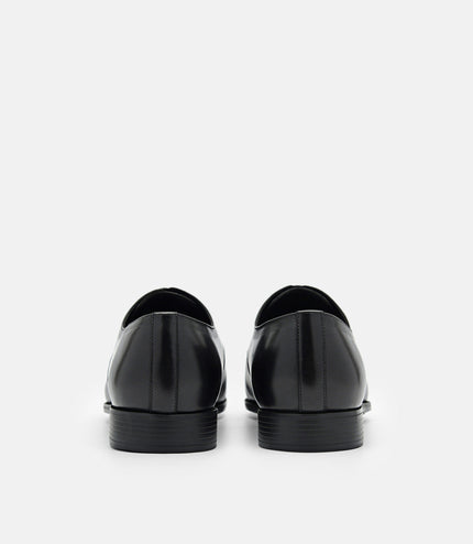 Altitude Lightweight Embossed Leather Derby Shoes - Black