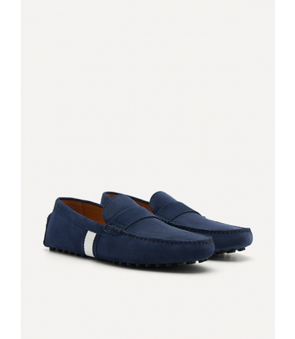 Leather Band Moccasins - Black