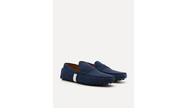 Leather Band Moccasins - Black