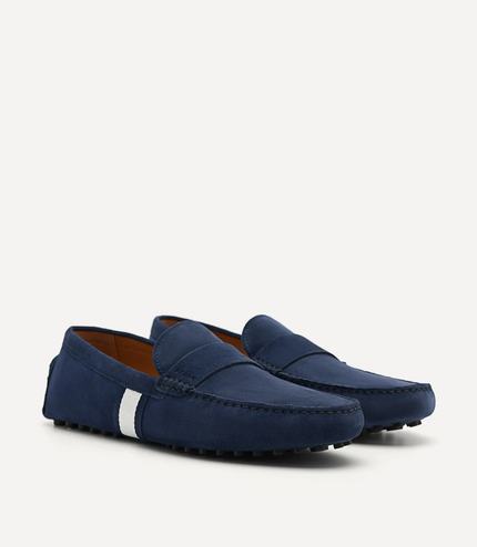 Leather Band Moccasins - Black