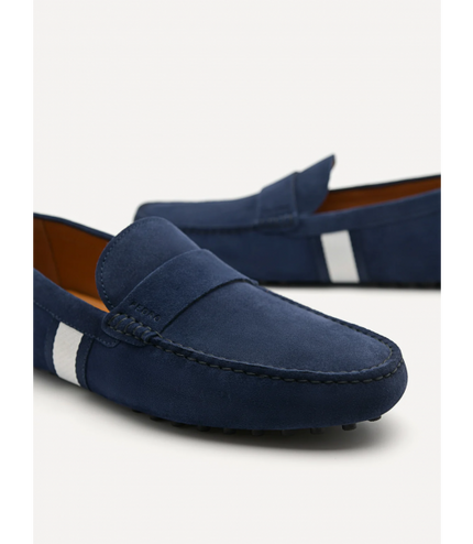 Leather Band Moccasins - Black