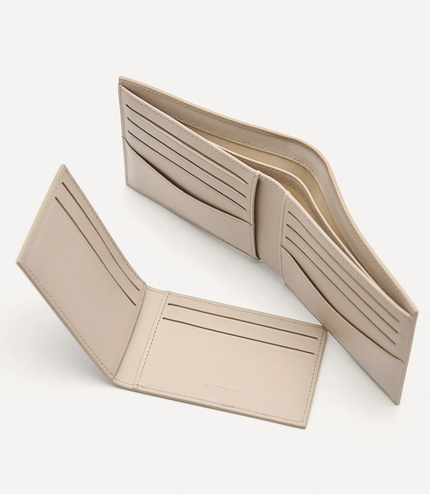 PEDRO Icon Leather Bi-Fold Wallet with Insert - Chalk
