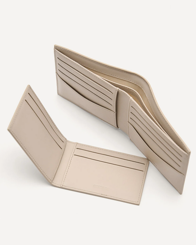 PEDRO Icon Leather Bi-Fold Wallet with Insert - Chalk