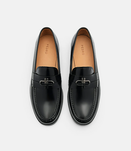 PEDRO Icon Leather Loafers - Black