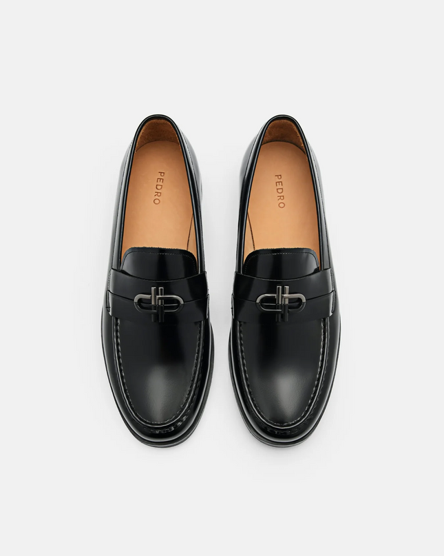 PEDRO Icon Leather Loafers - Black