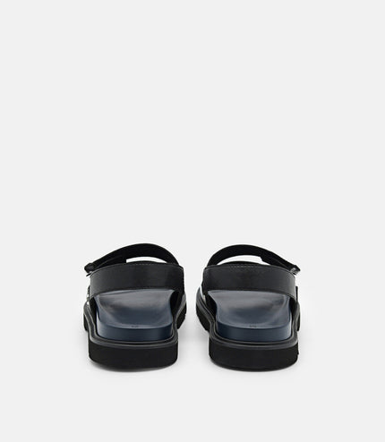 Backstrap Velcro Sandals - Black