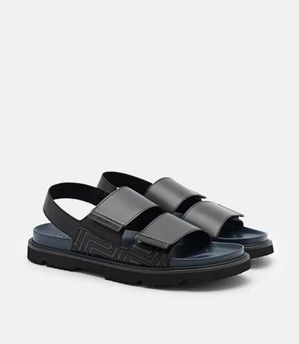 Backstrap Velcro Sandals - Black