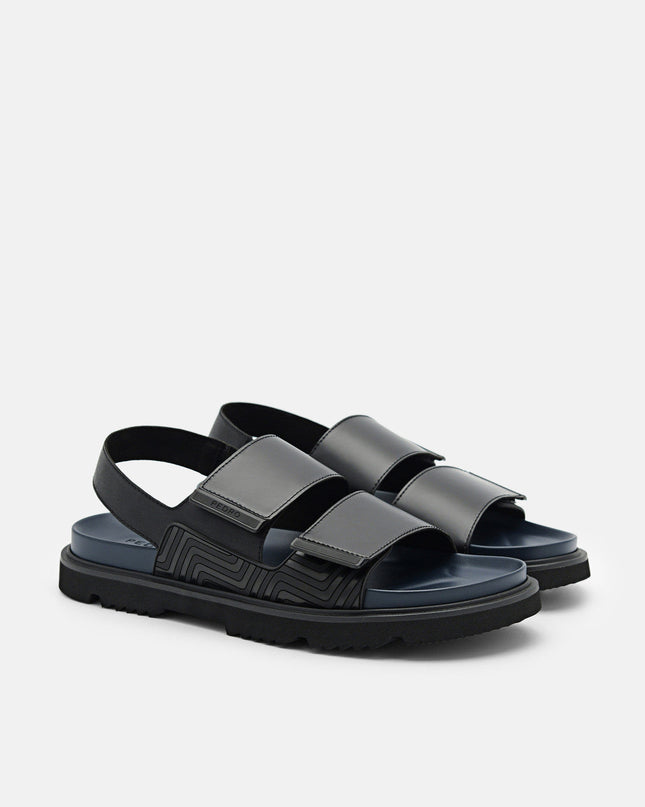 Backstrap Velcro Sandals - Black