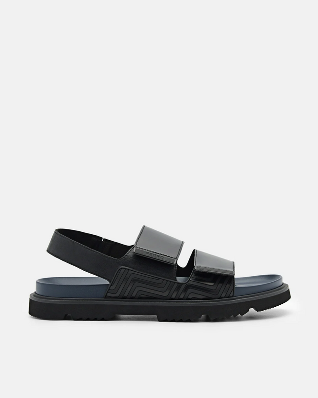 Backstrap Velcro Sandals - Black