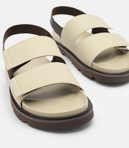 Backstrap Velcro Sandals - Sand
