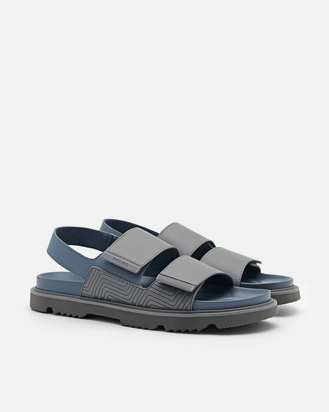 Backstrap Velcro Sandals - Dark Grey