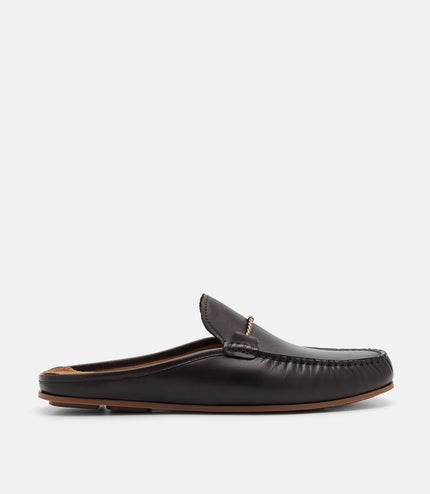 Hawser Leather Slip-On Moccasins - Dark Brown