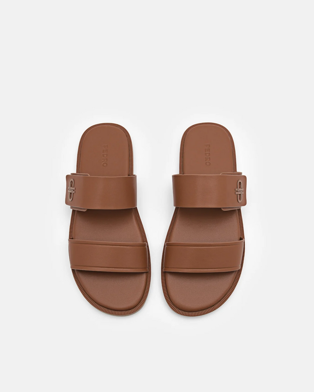 PEDRO Icon Slide Sandals - Cognac