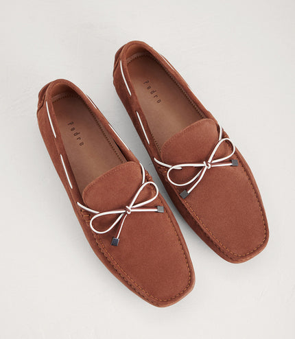 Bow Suede Moccasins