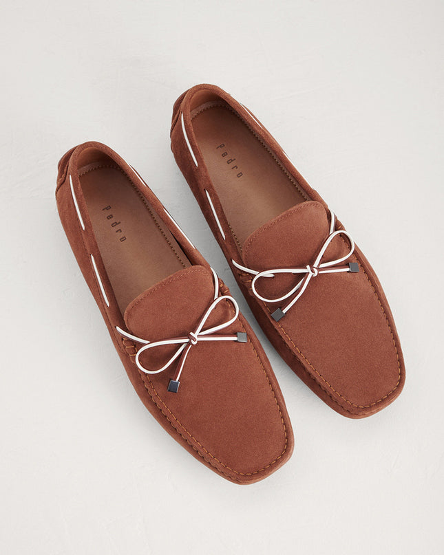Bow Suede Moccasins